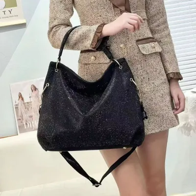 Sleek Texture Glossy Shoulder Bag