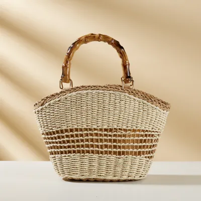 New Paper Rope Casual Handbag 
