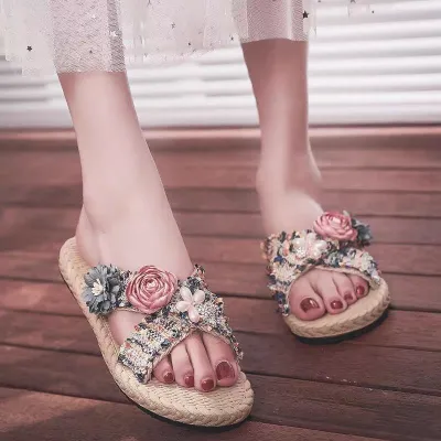 Outfit Fashion Flowers Slippers 