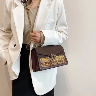 LUXURY LEATHER LOOK SHOULDER BAG