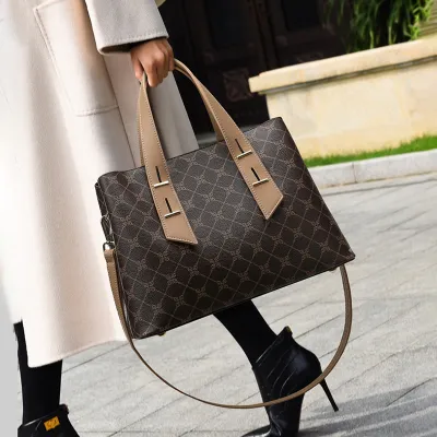 High-End Soft Leather Ladies Tote Bag | Large Capacity Messenger Handbag