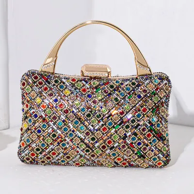 High-End Diamond Party Handbag | European Retro Stone-Studded Luxury Bag