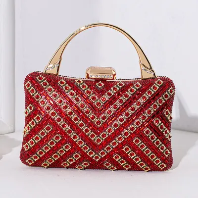 High-End Diamond Party Handbag | European Retro Stone-Studded Luxury Bag