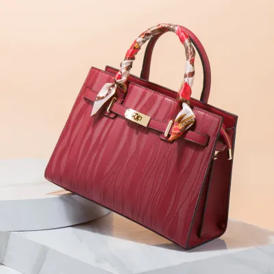 High-End Red Bridal Handbag | Elegant Bow Design Large Capacity Women’s Bag