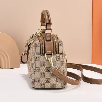 Light Luxury Printed Women’s Crossbody Handbag | Large Capacity PVC Shoulder Bag