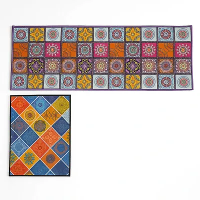 Carpet Set Kitchen Rugs Decoration ( 2 pcs Set )