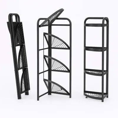 4 layer foldable corner shelves