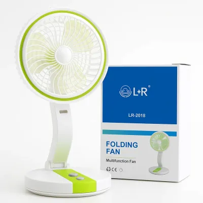 Led light folding fan