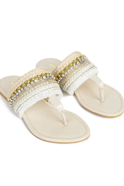 Pakistani Original J. ( Junaid Jamshed) Womens Footwear _ Off White