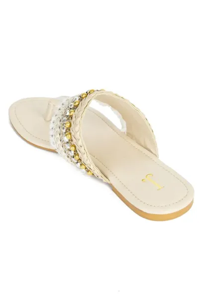 Pakistani Original J. ( Junaid Jamshed) Womens Footwear _ Off White