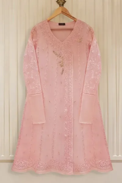 Original Agha Noor Chiffon 2pcs _ Pink
