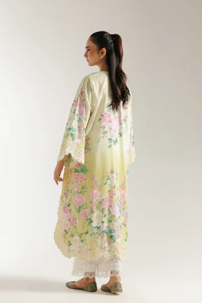Original Pakistani ETHNC Cotton EMBROIDERED SUIT 2Pcs