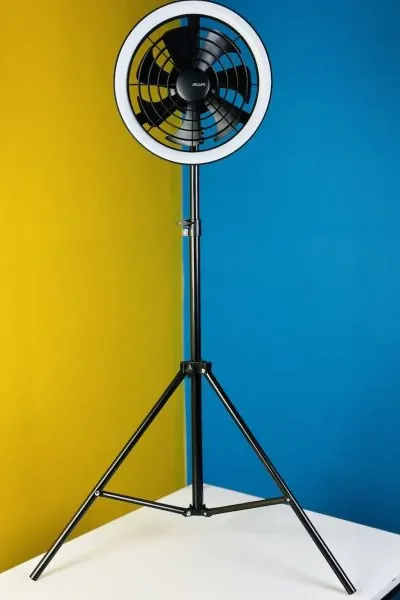 JISULIFE FA17 Outdoor Camping Ceiling Fan LED Light With Small & Large Stand