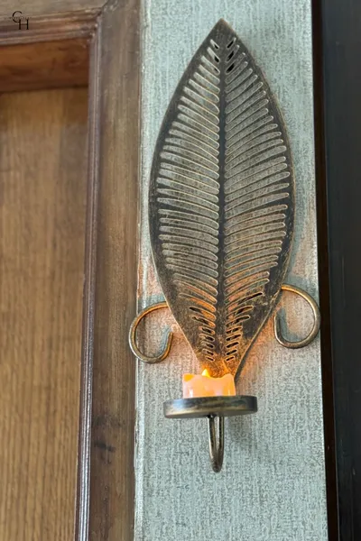Wall Hanging Iron Candlestick