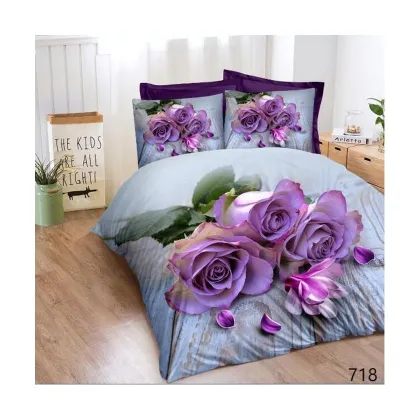 3D flower Printed bed sheet set