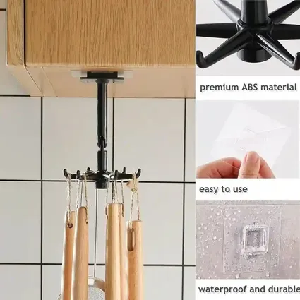 360° Rotating Kitchen Wall Mounted Hook (1 pc)