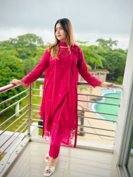Original Pakistani Boutique Cotton Stitched 3Pcs _ 