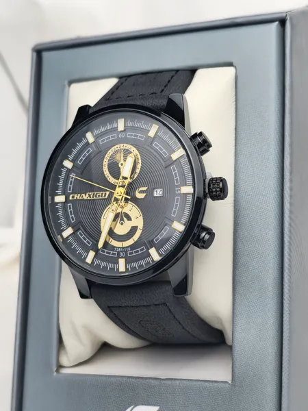 CHAXIGO Black Gold Chronograph Men’s Watch