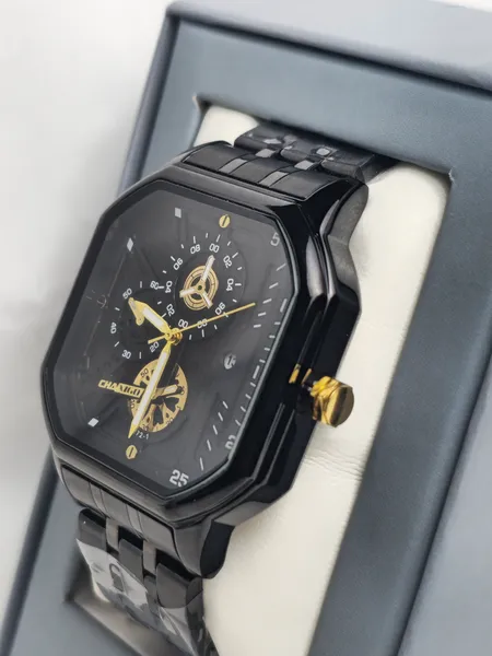 Chaxigo Black & Gold Chronograph Luxury Watch