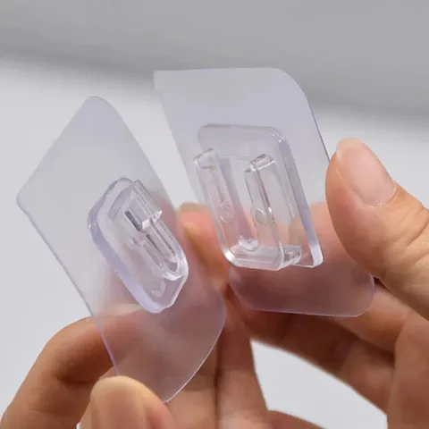 Double Sided Transparent Adhesive Wall Hooks (5 pairs)