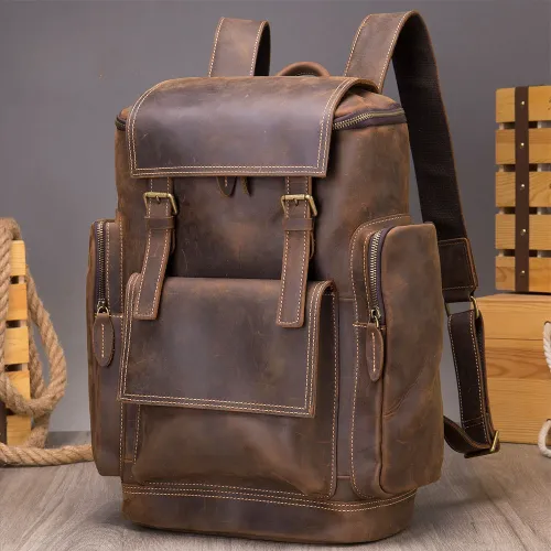 Marent Vintage Horse Leather Travel  Backpack