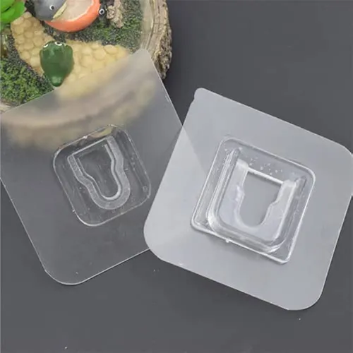 Double Sided Transparent Adhesive Wall Hooks (5 pairs)