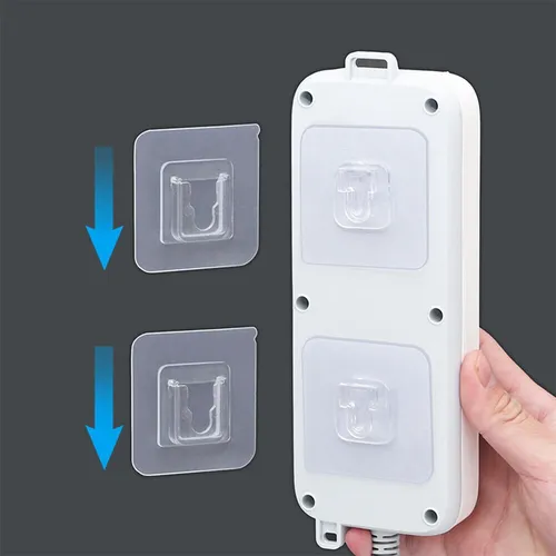 Double Sided Transparent Adhesive Wall Hooks (5 pairs)