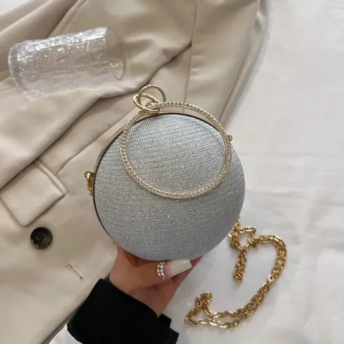 Shiny Crystal Party Clutch