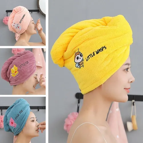 Microfiber Hair Drying Hair Cap Bath Towel 