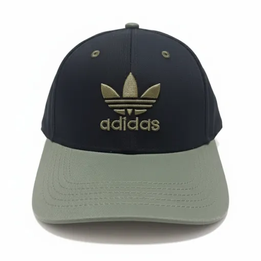 Adidas Exclusive Black Cap with Green Brim & Gold Embroidered Logo