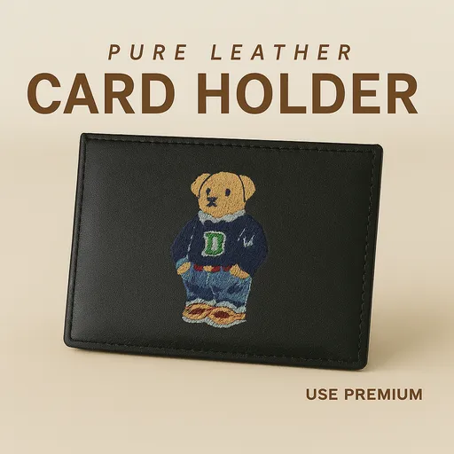 Polo Ra'lph Lau'ren Bear Print Card Holder -Black 