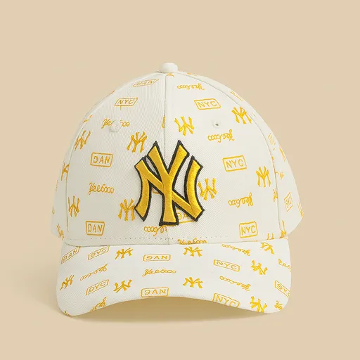 Men's N e w E r a Printed Cap (S-4)-Golden White	