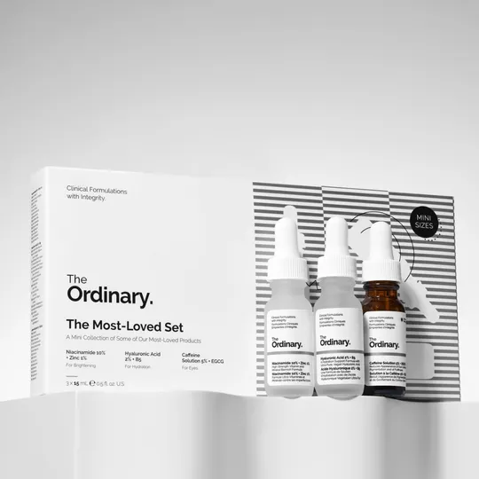 The Ordinary Most-Loved Set (3 x 15ml) – Niacinamide, Hyaluronic Acid & Caffeine Solution