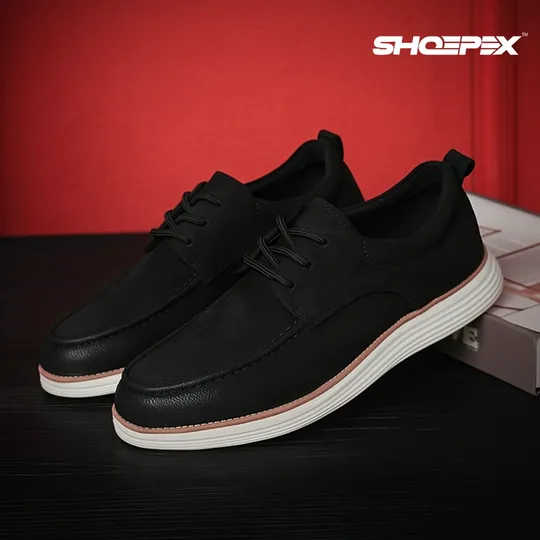 Comfortable Black Leather Casual Shoes for Men | Shoepex