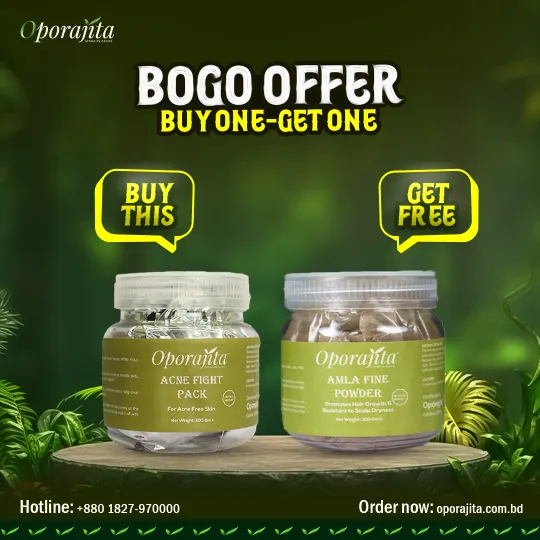 Buy Oporajita Acne Fight Pack 100ml, Get Oporajita Amla Fine Powder 100ml Free