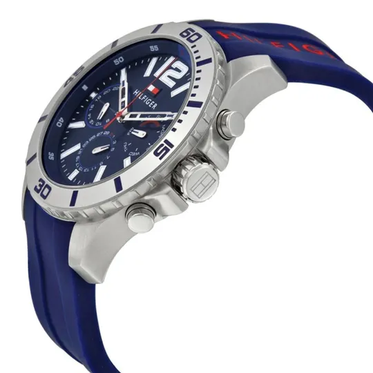 Tommy Hilfiger Multi-Function Blue Dial Silicone Men's Watch