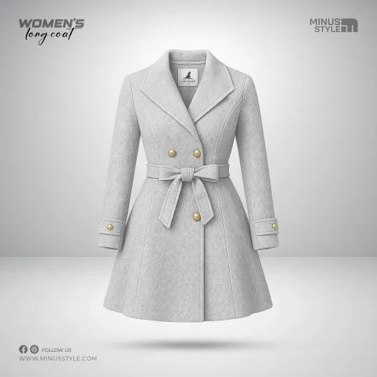 Woman Long Coat- White