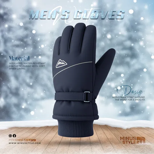 China Hand Gloves - Blue (With Cuff)