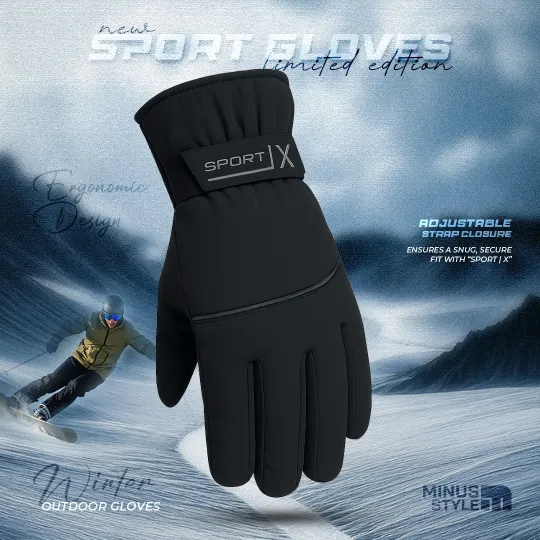 China Hand Gloves - Black