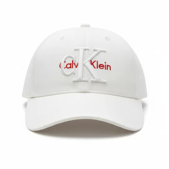 Calvin Klein Monogram Baseball Cap –White