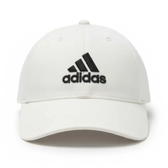 Adidas White Cap – Black Logo