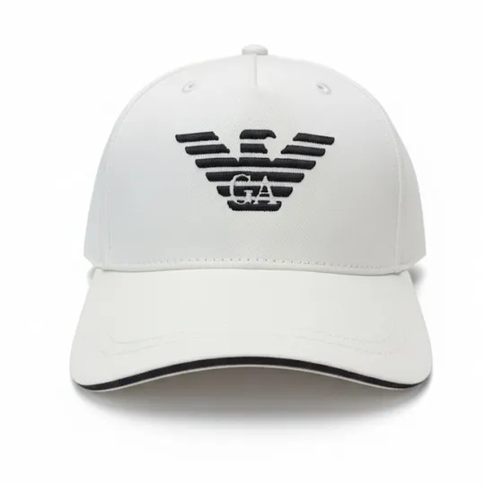 Emporio Armani White Baseball Cap – Eagle Logo