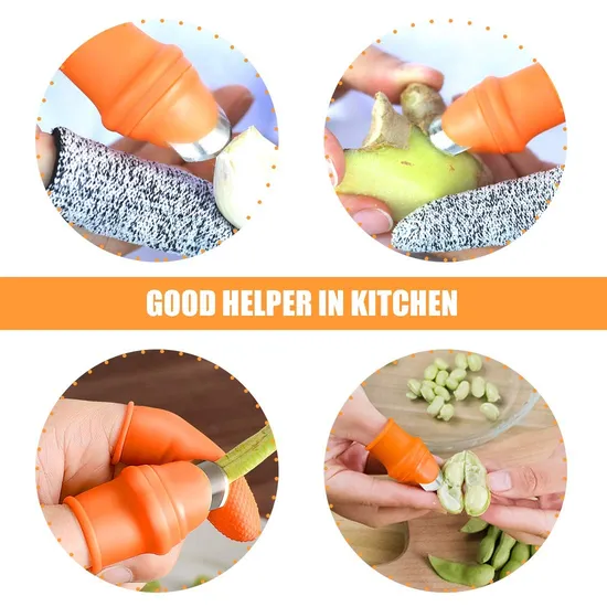 Silicone Finger Thumb Vegetable Cutter Set