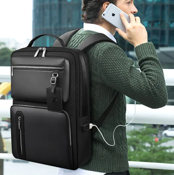 Men’s Anti-Theft Laptop Backpack – Large Capacity Business Travel Bag With USB Port