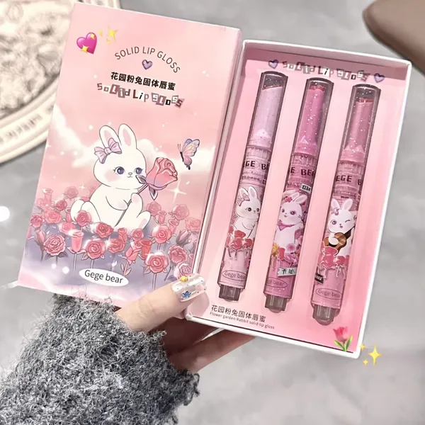 Gege Bear Solid Lip Gloss (3 Pcs) 