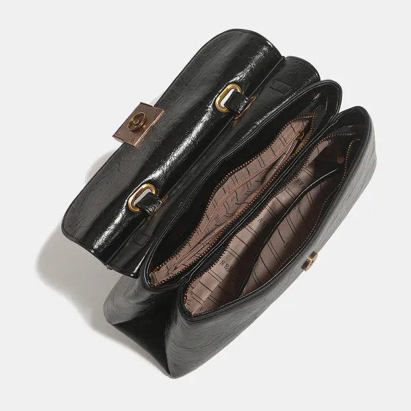 HIGH-QUALITY TEXTURED WAXED LEATHER WOMEN'S BAG GB-0737B