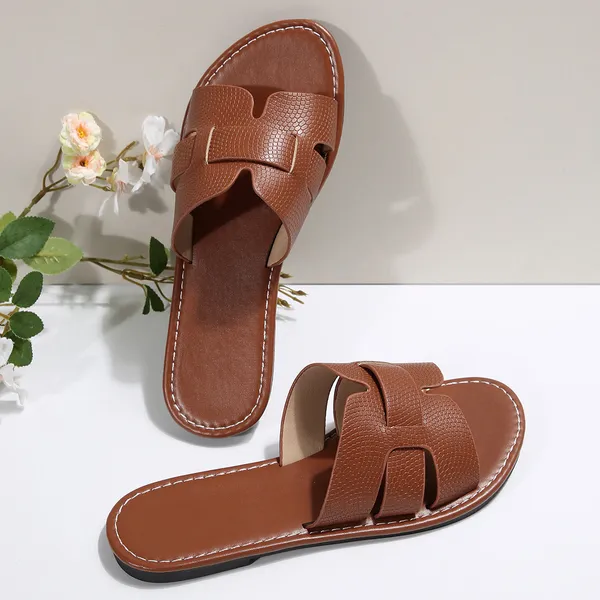 FOREIGN TRADE FASHIONABLE  LARGE SIZE FLAT  WOMEN'S SANDALS GB-0H66
