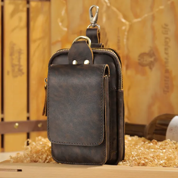 Genuine Leather Multifunctional Mobile Bag