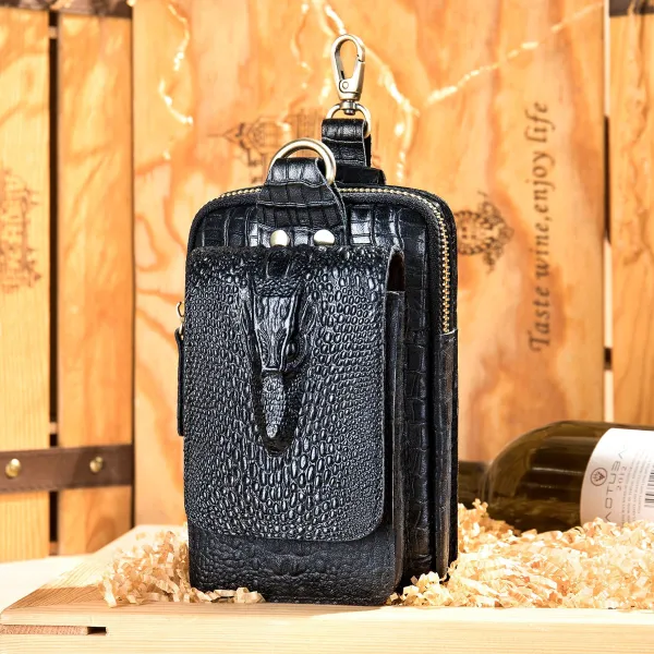 Genuine Leather Multifunctional Mobile Bag