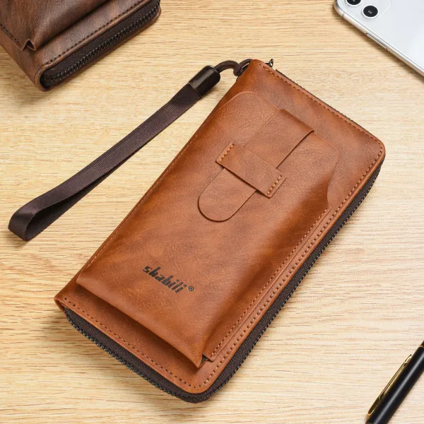 Men's Soft Zipper Multi-Card Wallet